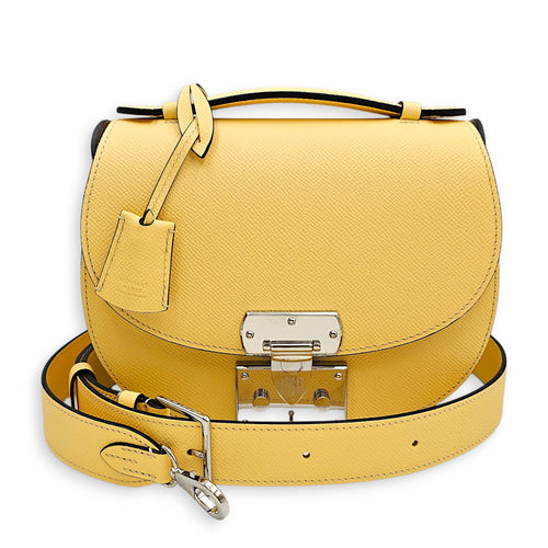 Flori PM Lemon Yellow Crossbody Bag in Calfskin Gold hardware