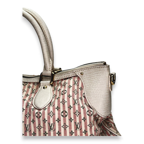 Mini Lin Croisette Marina GM Pink Top Handle Bag in Canvas, Gold hardware