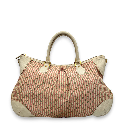 Marina Mini Lin Top handle bag in Jacquard, Gold Hardware