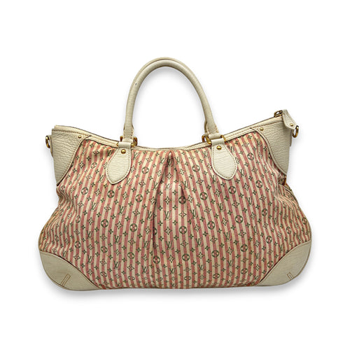 Marina Mini Lin Top handle bag in Jacquard, Gold Hardware