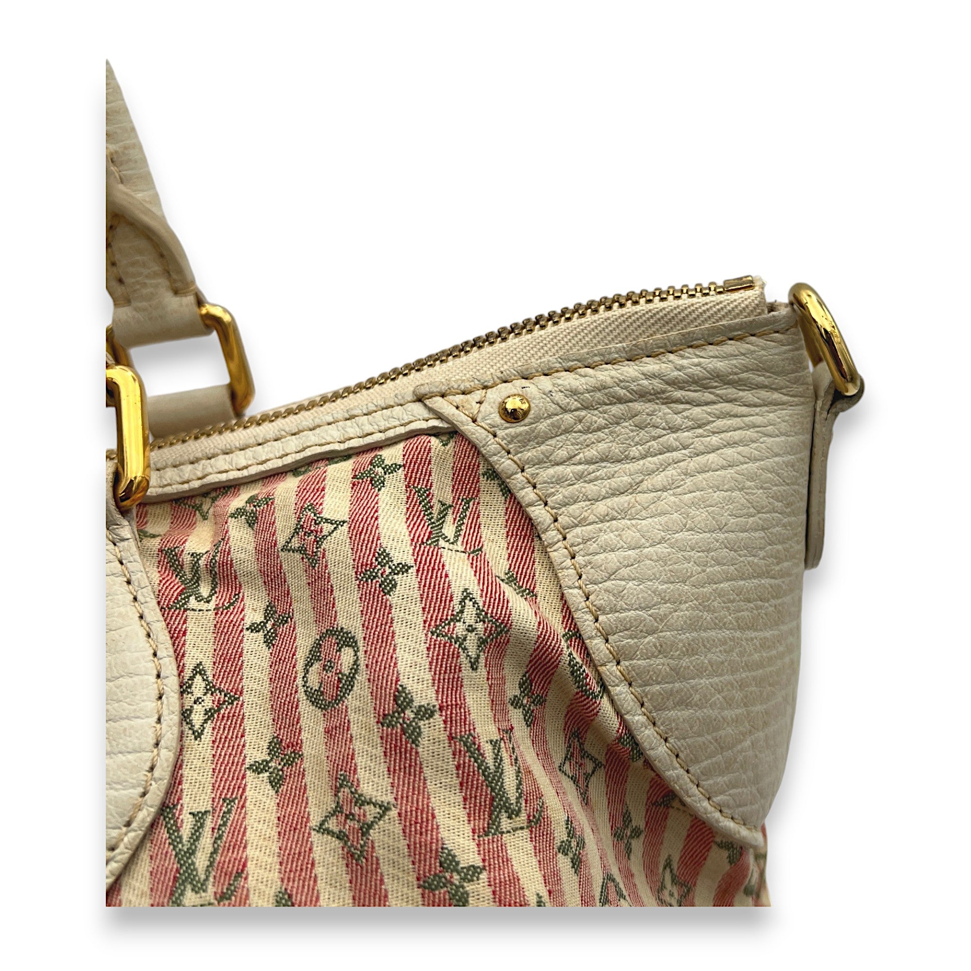 Marina Mini Lin Top handle bag in Jacquard, Gold Hardware