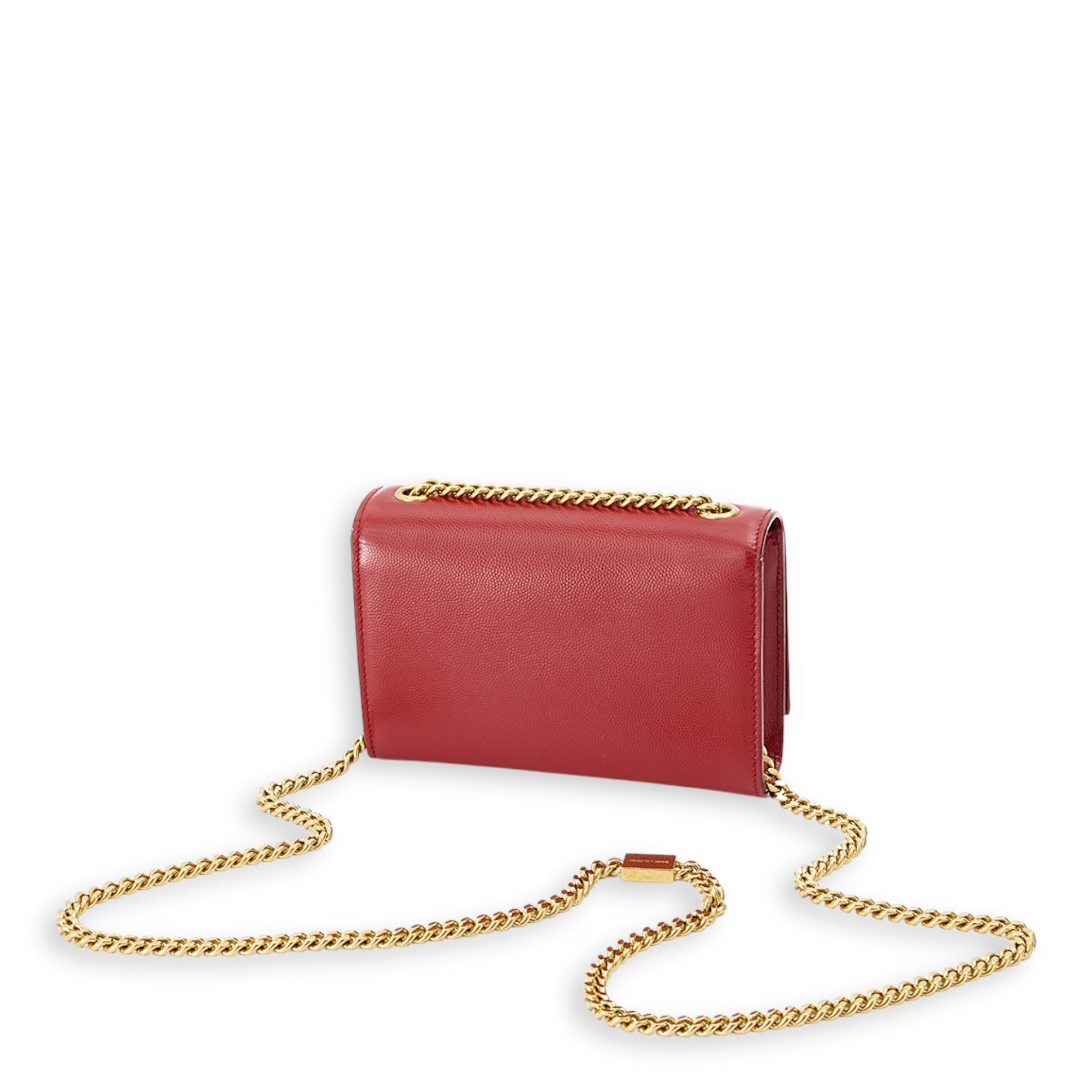 Kate Mini Red Shoulder Bag in Caviar Leather, Gold hardware