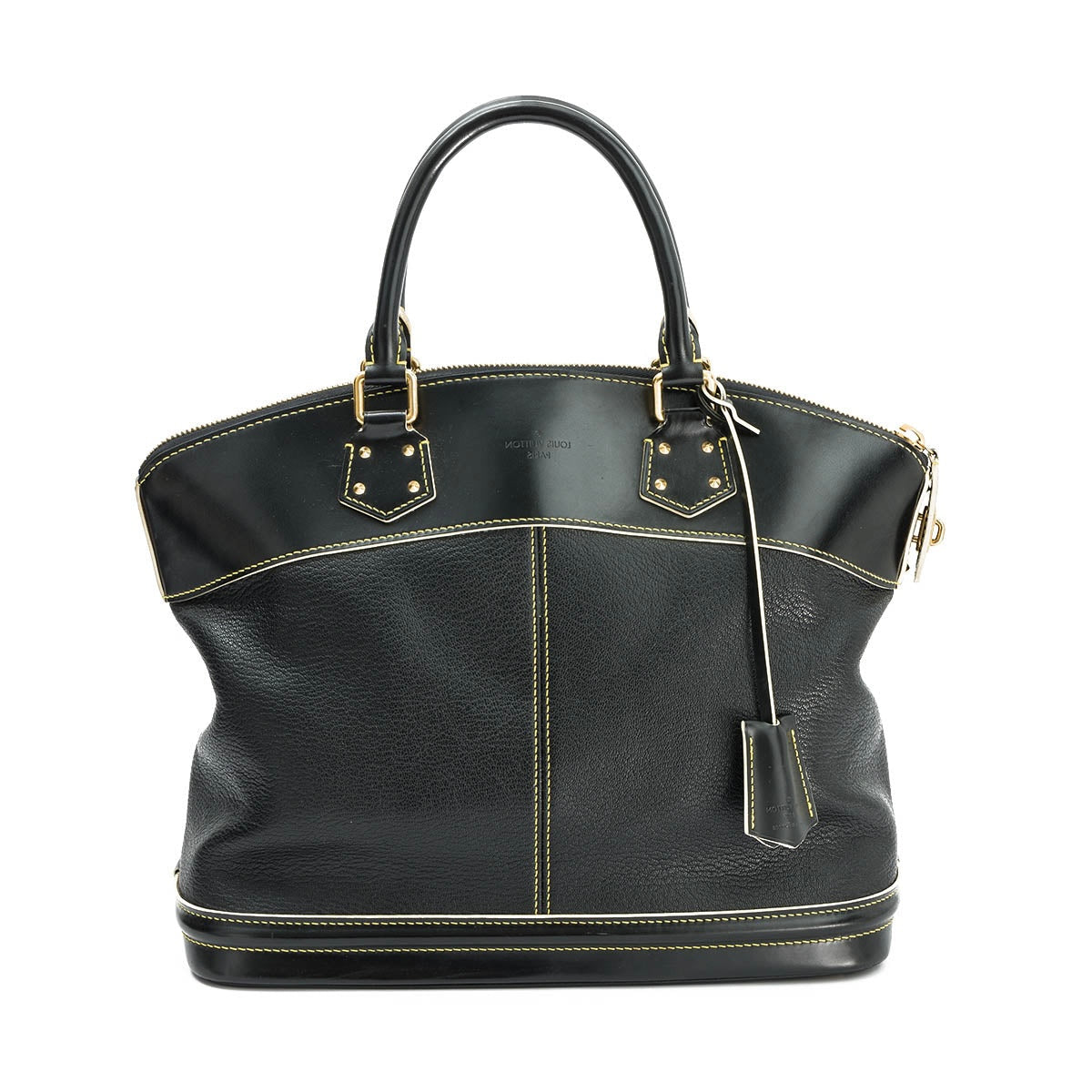 Suhali Lockit Top handle bag in Goat Leather, Gold Hardware