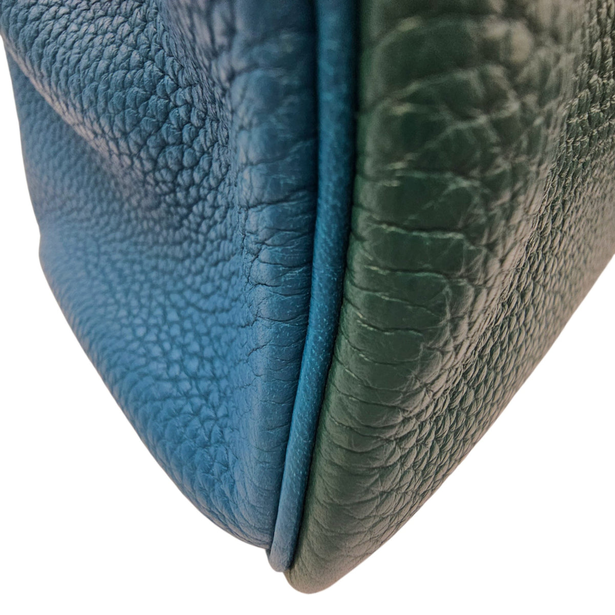 HSS Kelly 32 Malachite/ Blue Izmir in Clemence Brushed Gold hardware