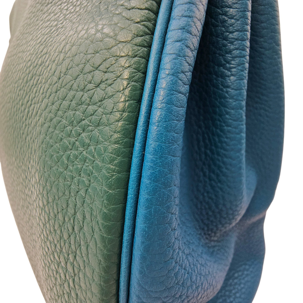 HSS Kelly 32 Malachite/ Blue Izmir in Clemence Brushed Gold hardware