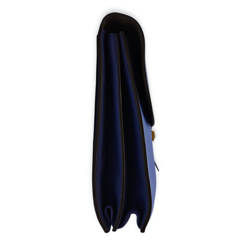 Depeches 38 Blue Electric & Taupe in Togo Palladium hardware 90891 3