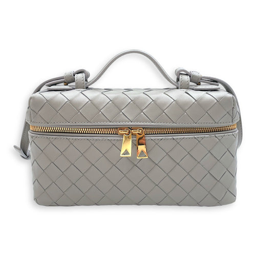 Bang Bang Intrecciato Vanity Case 23x12x6cm Sterling Crossbody Bag in Calfskin, Gold hardware