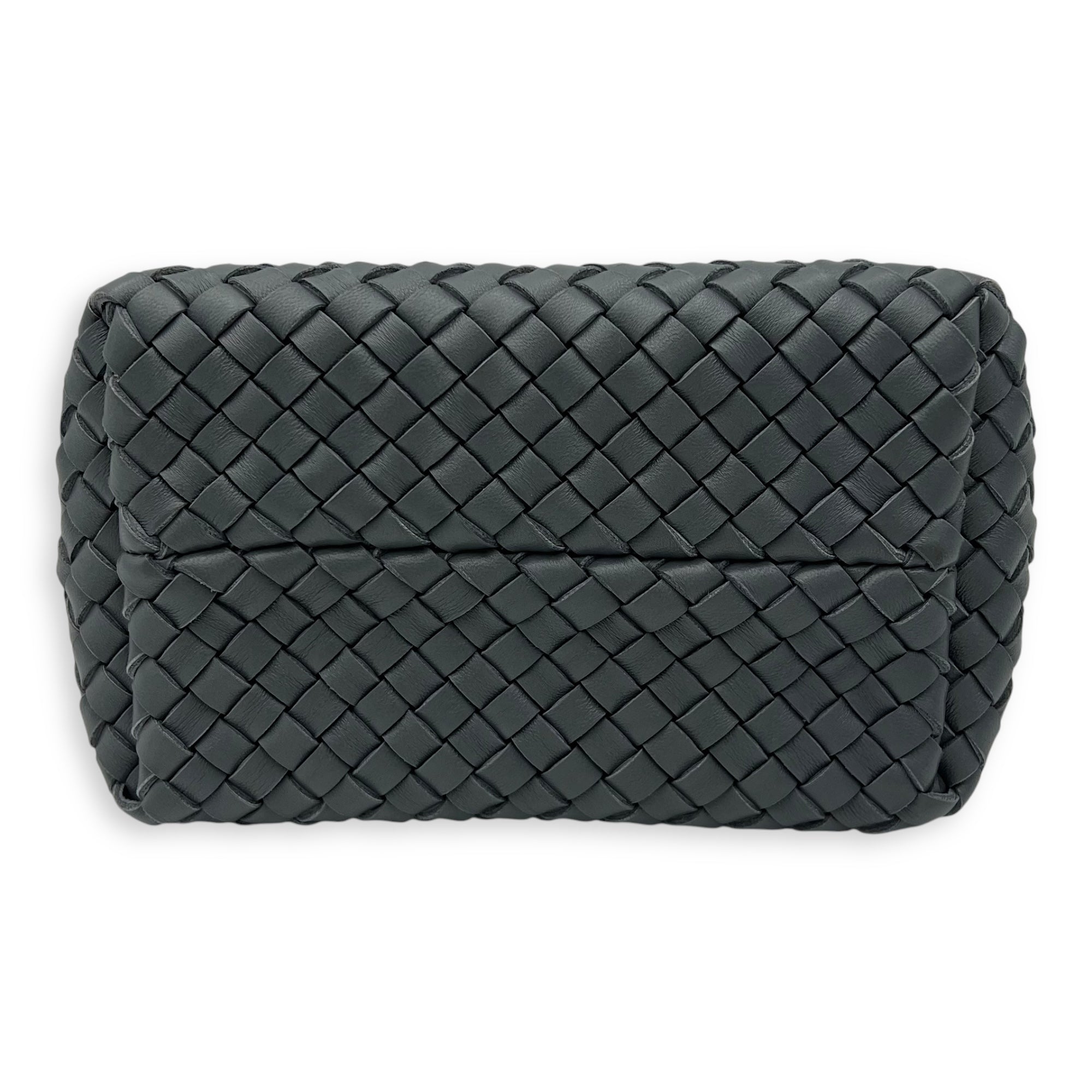 Bottega Veneta Cabat Top Handle Bag Grey in Lambskin, Silver hardware_5