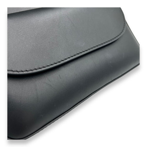 Birdie Studded Black Crossbody Bag in Calfskin, Mixed hardware