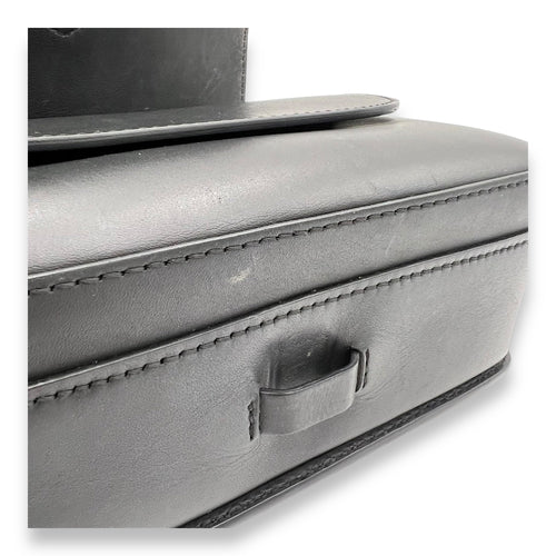Birdie Studded Black Crossbody Bag in Calfskin, Mixed hardware