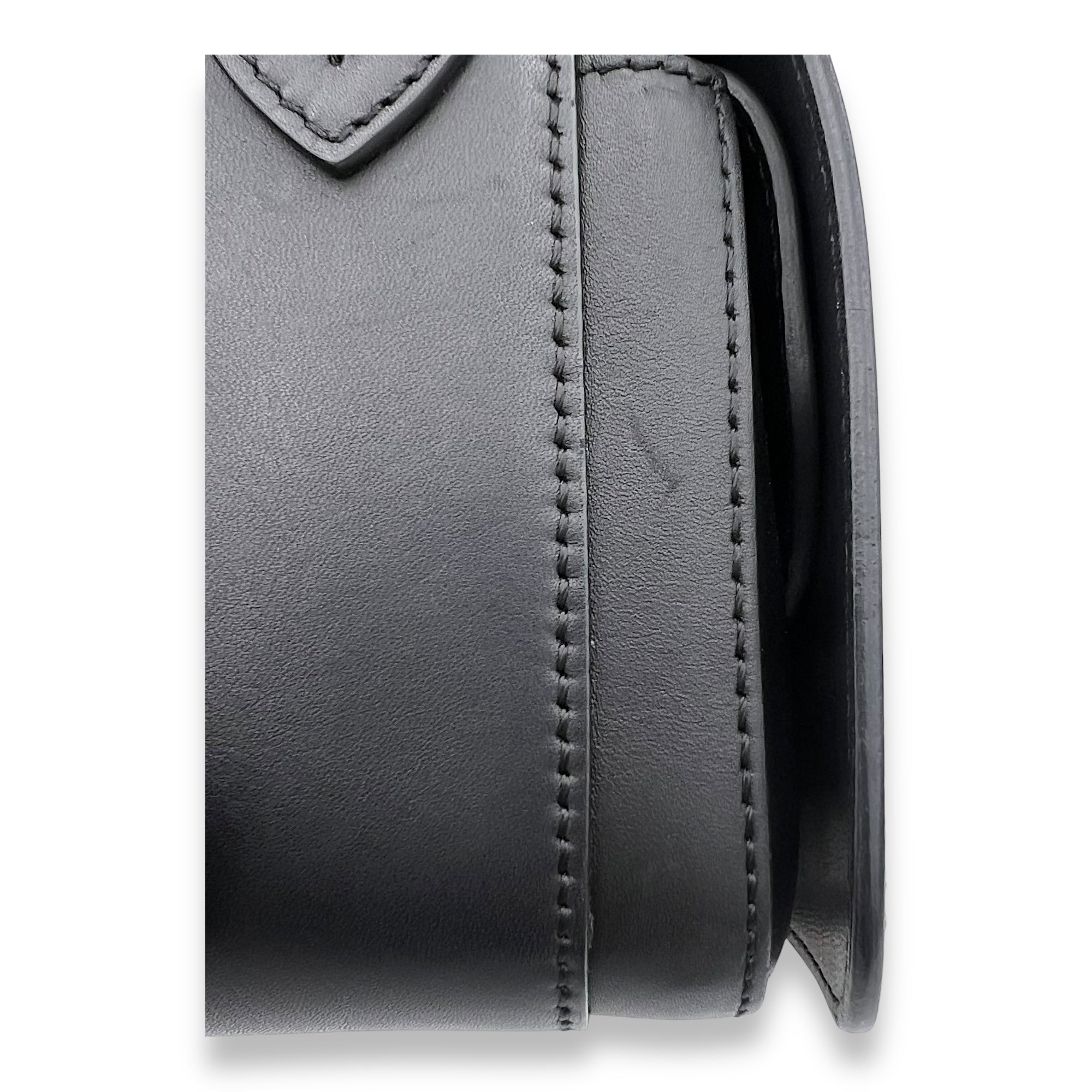 Birdie Studded Black Crossbody Bag in Calfskin, Mixed hardware