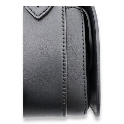 Birdie Studded Black Crossbody Bag in Calfskin, Mixed hardware