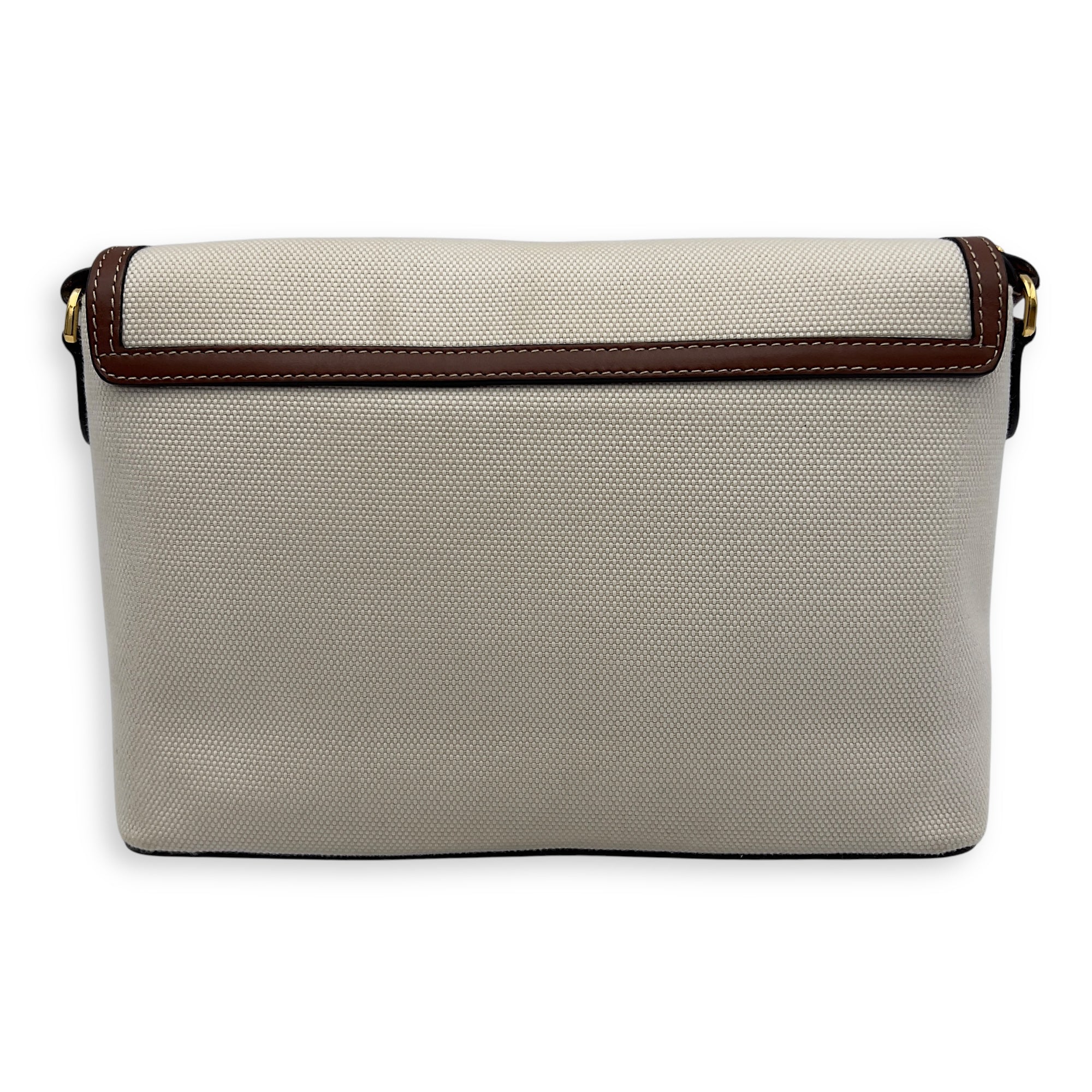 Burberry Horseferry Print Note Brown Crossbody Bag in Canvas, Gold hardware_2