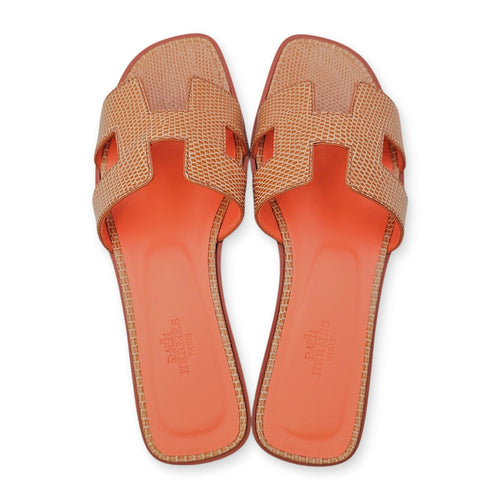 Oran   37 Orange Joey Sandals in Lizard C101060 1
