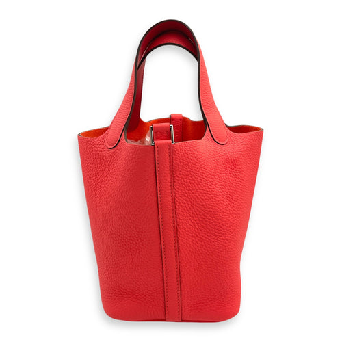 Picotin 18 Eclat  18 Rose Texas/Vermillon in Clemence Palladium hardware C101075 2