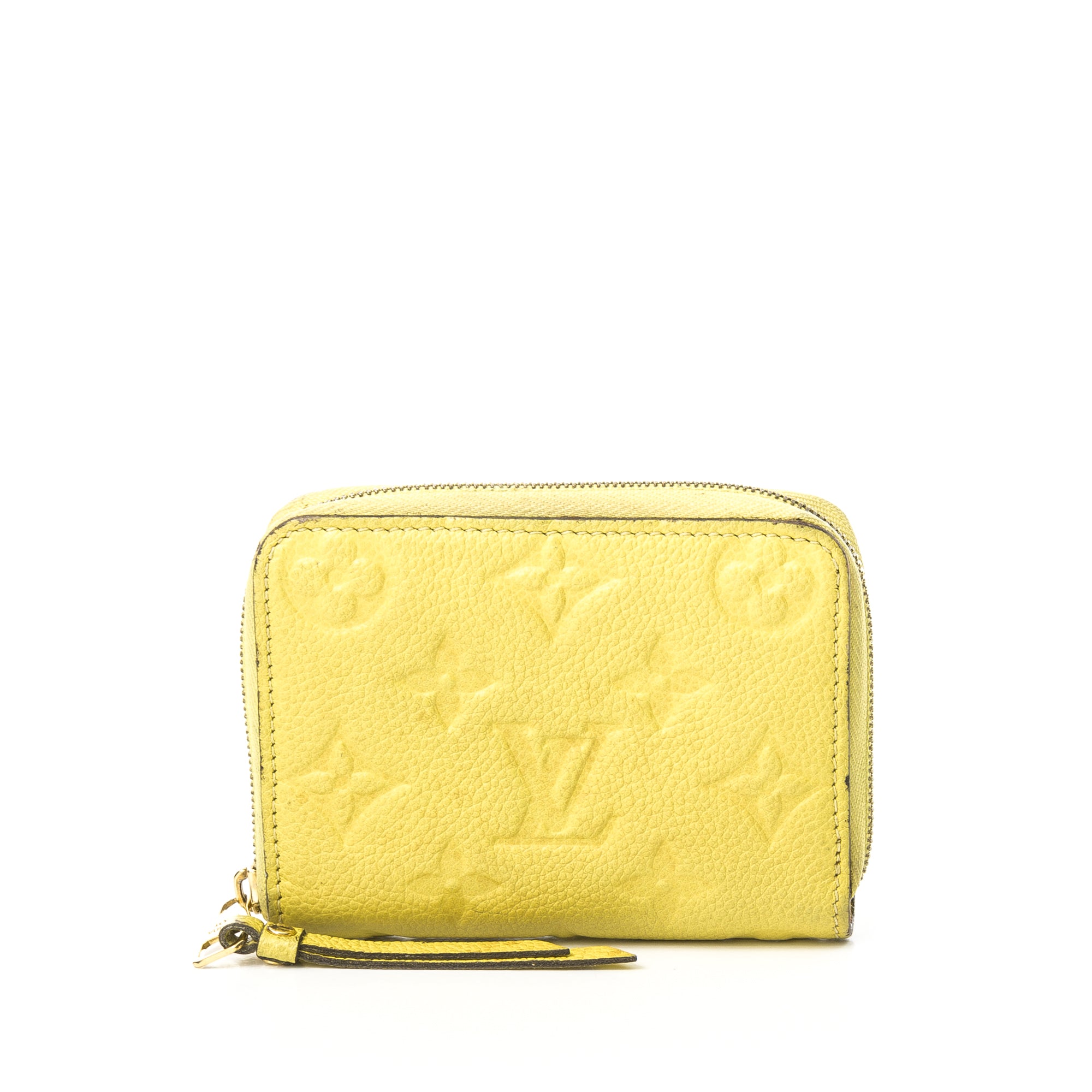 Zippy Yellow Wallet in Monogram Empreinte Leather, Gold hardware