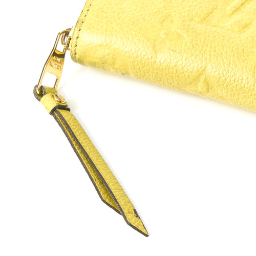 Zippy Yellow Wallet in Monogram Empreinte Leather, Gold hardware