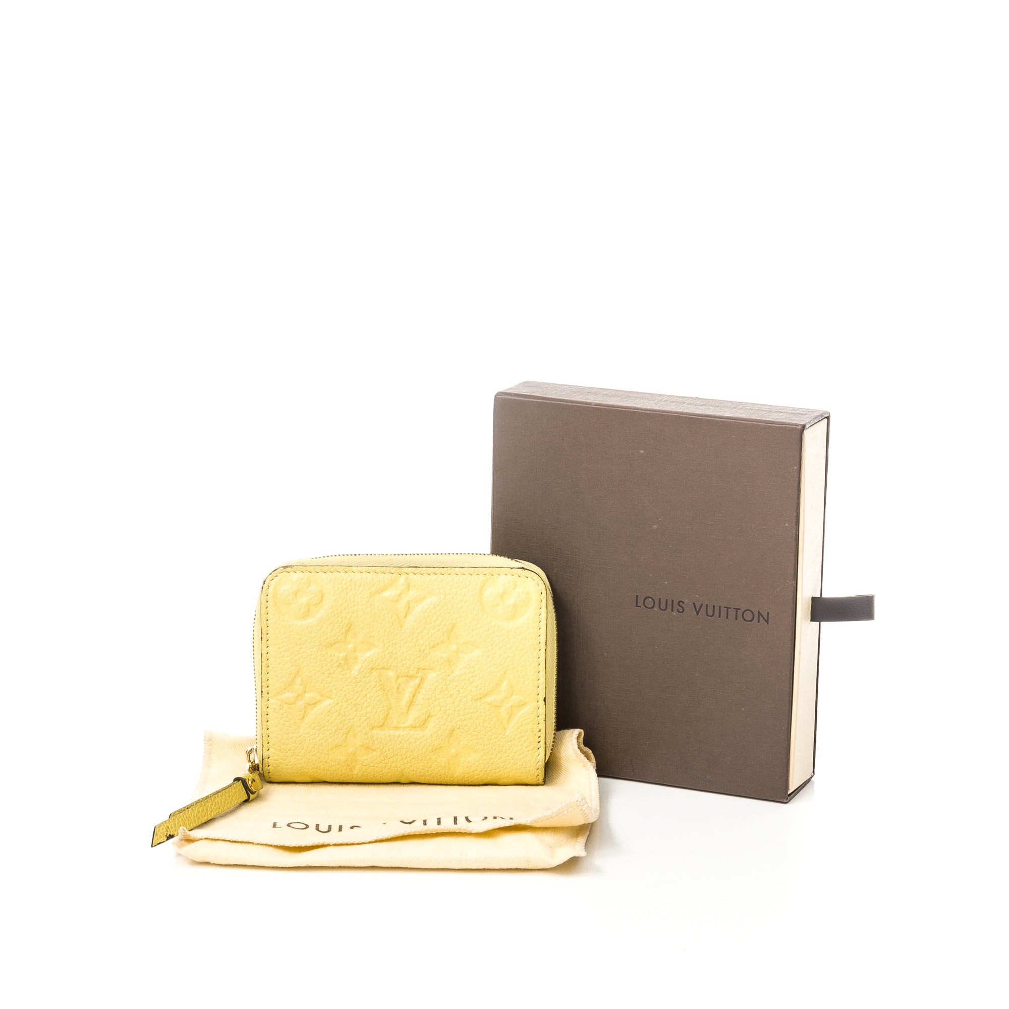 Zippy Yellow Wallet in Monogram Empreinte Leather, Gold hardware