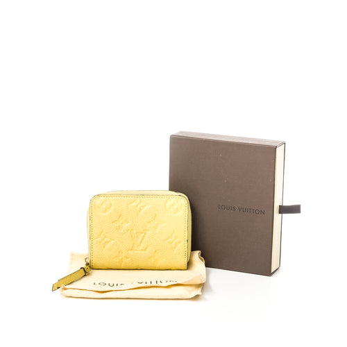 Zippy Yellow Wallet in Monogram Empreinte Leather, Gold hardware