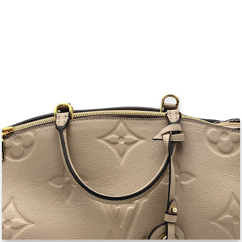 Palais Grand Beige Top Handle Bag in Monogram Empreinte Leather, Gold hardware