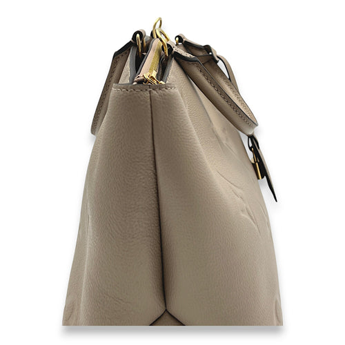 Palais Grand Beige Top Handle Bag in Monogram Empreinte Leather, Gold hardware