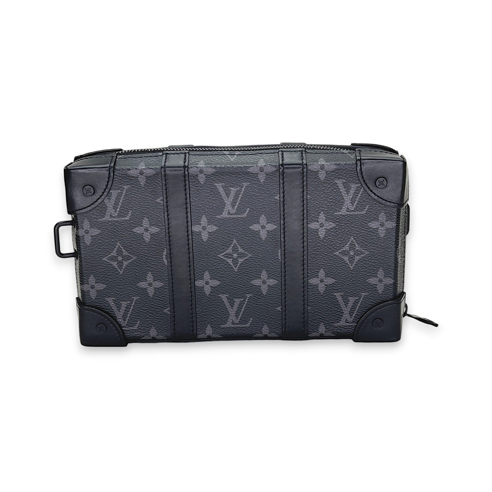 Trunk Wallet Black Crossbody Bag in Coated Canvas