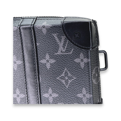 Trunk Wallet Black Crossbody Bag in Coated Canvas