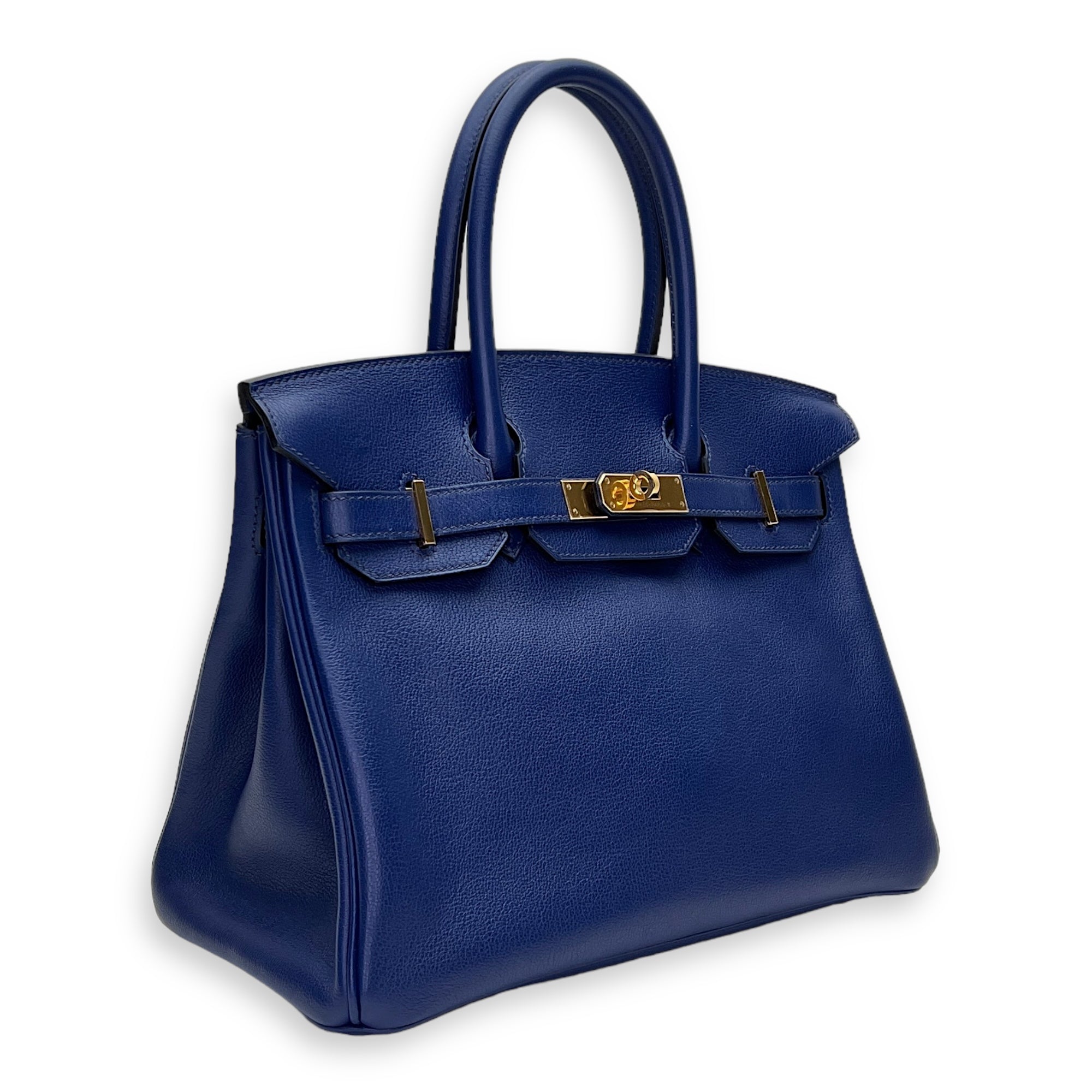 Birkin 30 Bleu Saphir in Novillo, Gold hardware