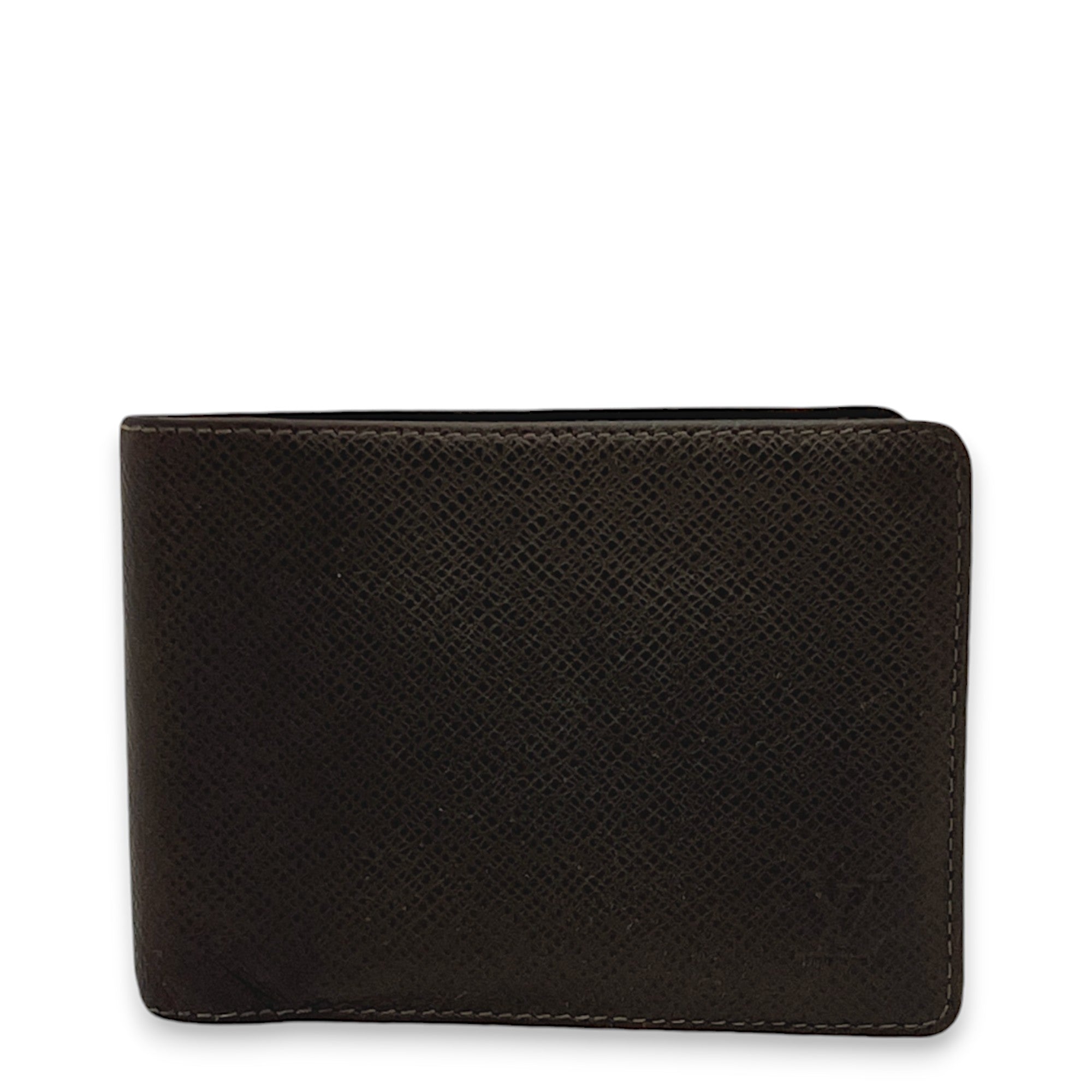 Slender Brown Wallet in Taiga Leather