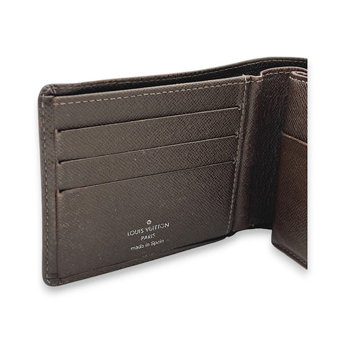 Slender Brown Wallet in Taiga Leather