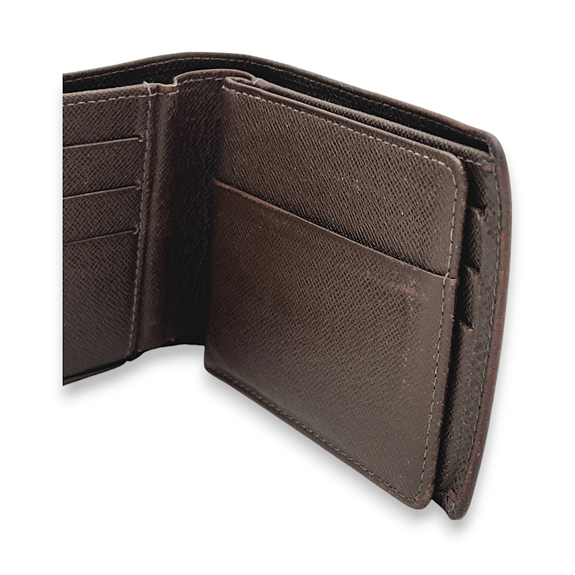 Slender Brown Wallet in Taiga Leather