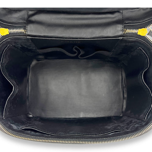 Vanity Top Handle Bag  Black in Caviar Leather , Gold Hardware