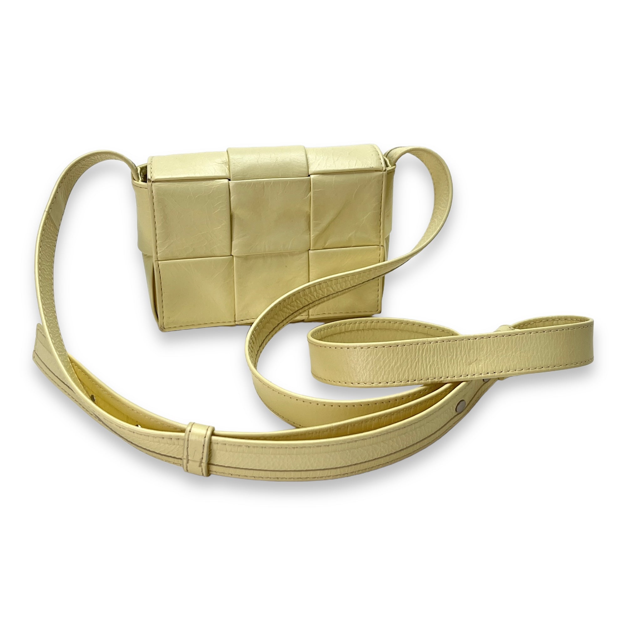 Other Mini Yellow Crossbody Bag in Calfskin, Silver hardware