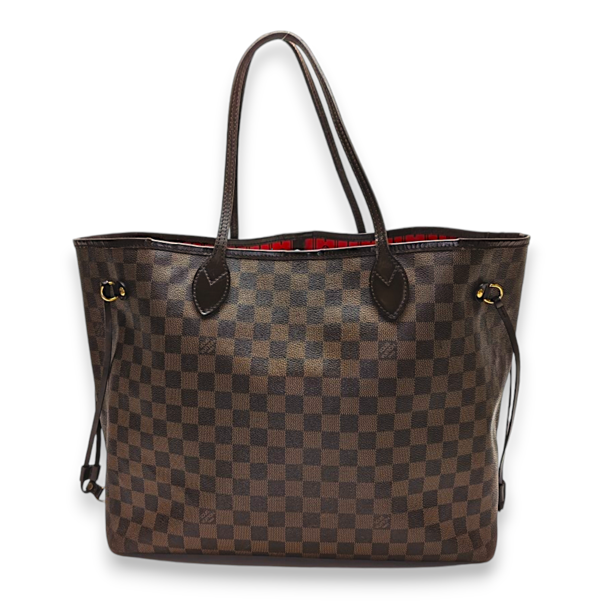 Neverfull Tote Bag GM Brown in Coated Canvas, Gold hardware