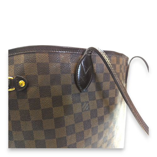 Neverfull Tote Bag GM Brown in Coated Canvas, Gold hardware