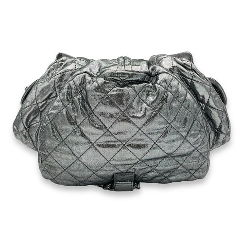 Is Back Silver Backpack in Iridescent Calfskin, Silver hardware