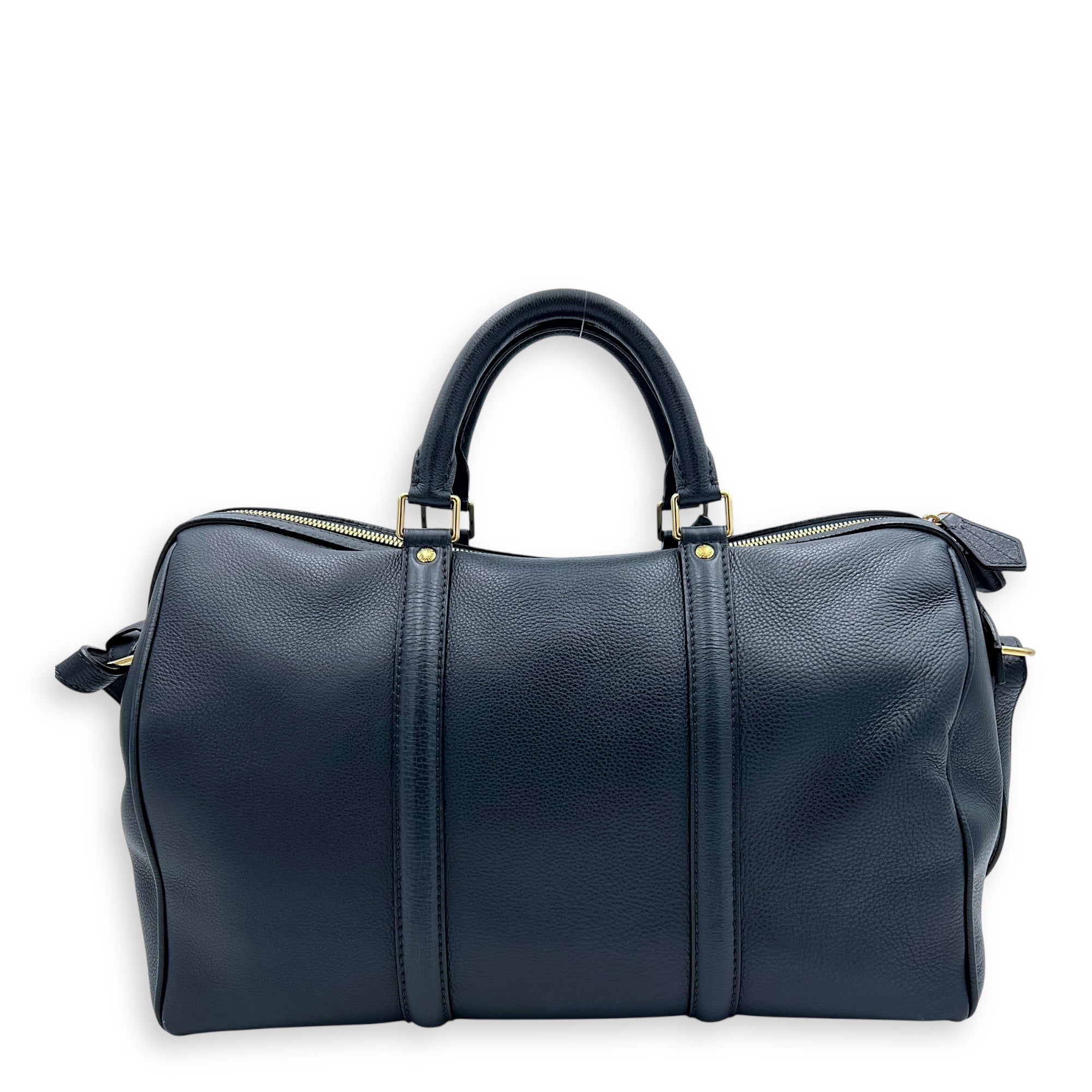 Sophia Coppola Boston Top Handle Bag Blue in Calfskin, Gold hardware
