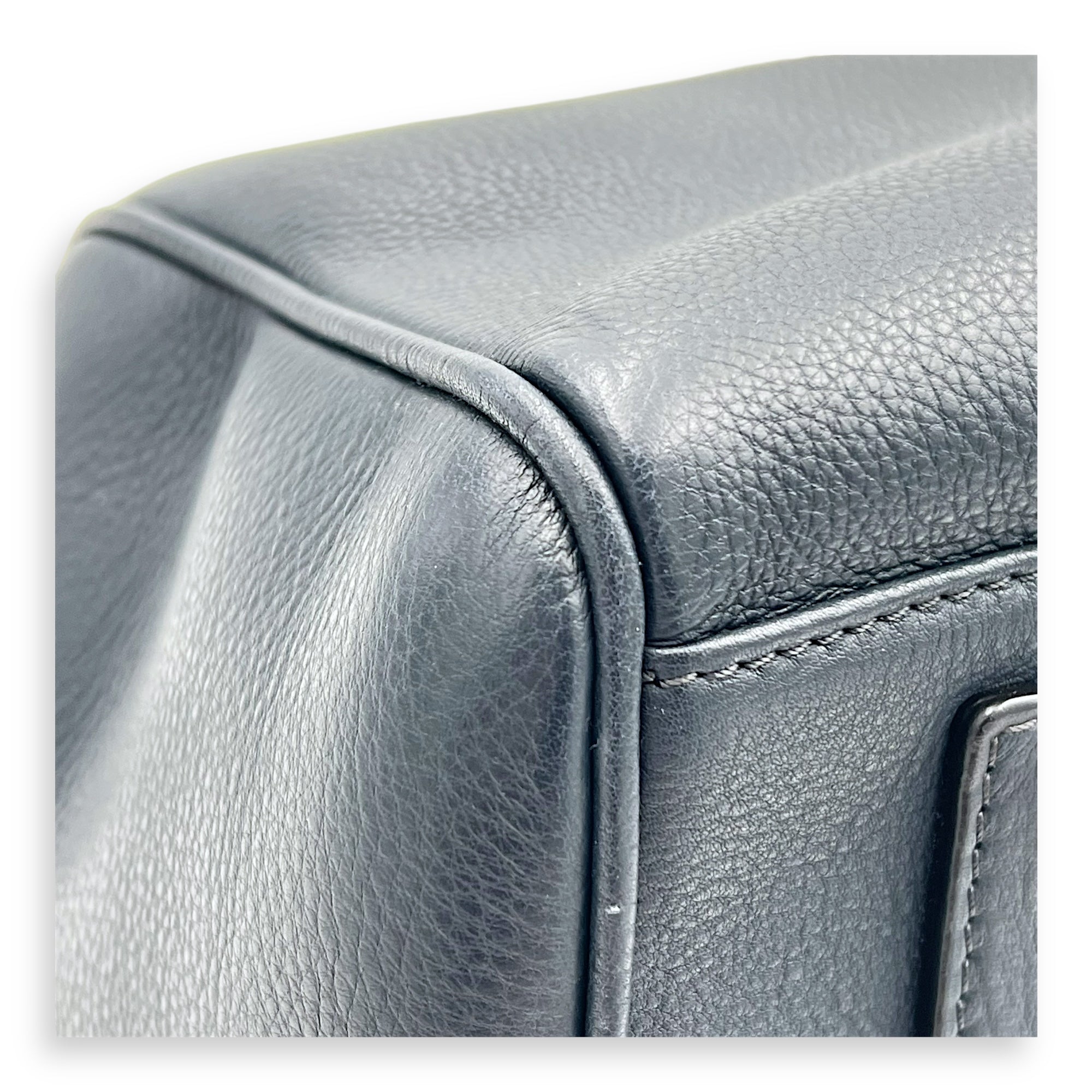 Sophia Coppola Boston Top Handle Bag Blue in Calfskin, Gold hardware