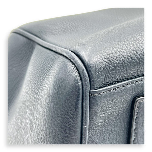 Sophia Coppola Boston Top Handle Bag Blue in Calfskin, Gold hardware