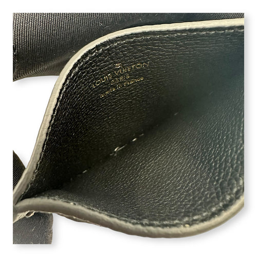 Logo Card Holder Black in Empreinte Leather, Gold hardware