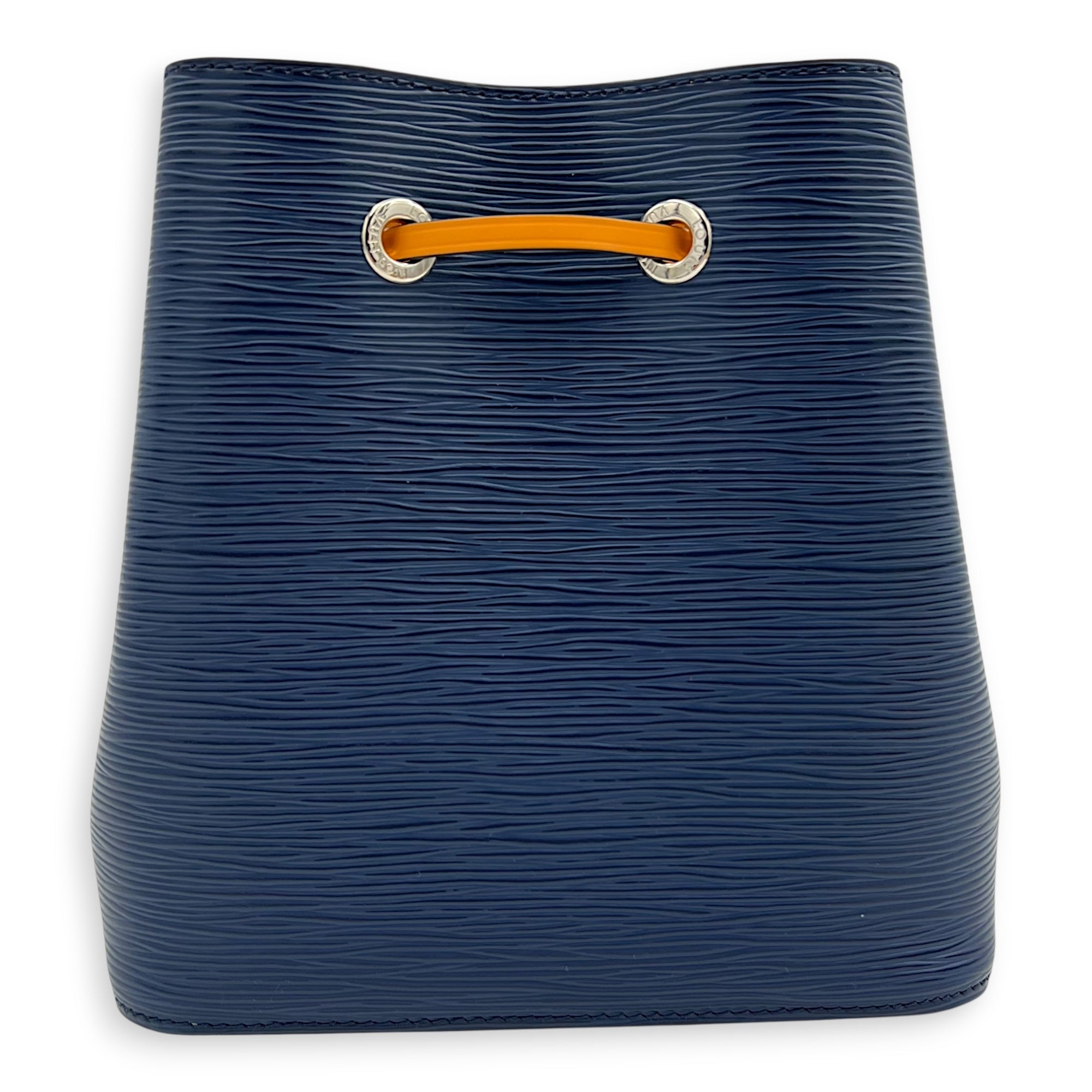 NeoNoe BB Blue Bucket Bag in Epi Leather, Silver hardware