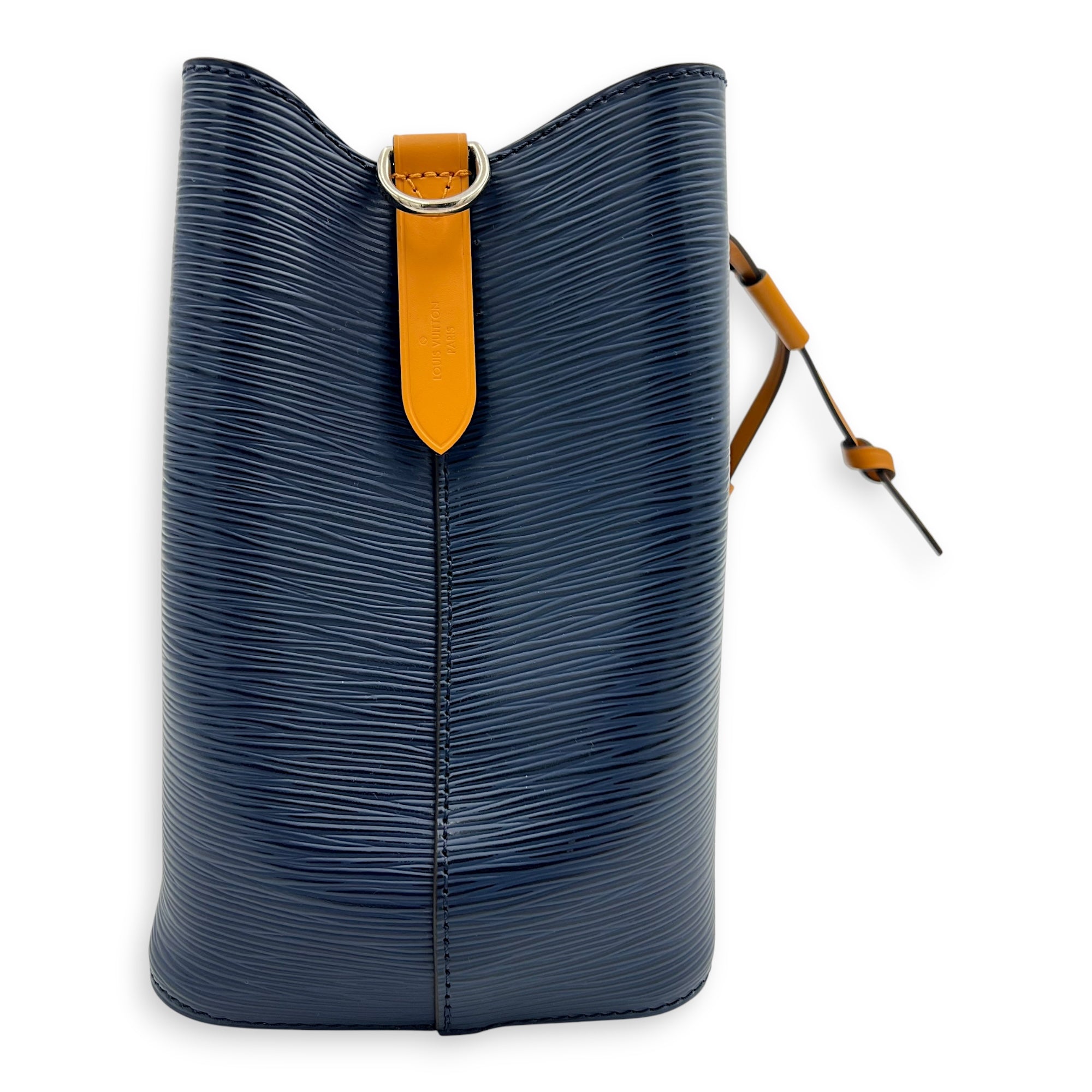 NeoNoe BB Blue Bucket Bag in Epi Leather, Silver hardware