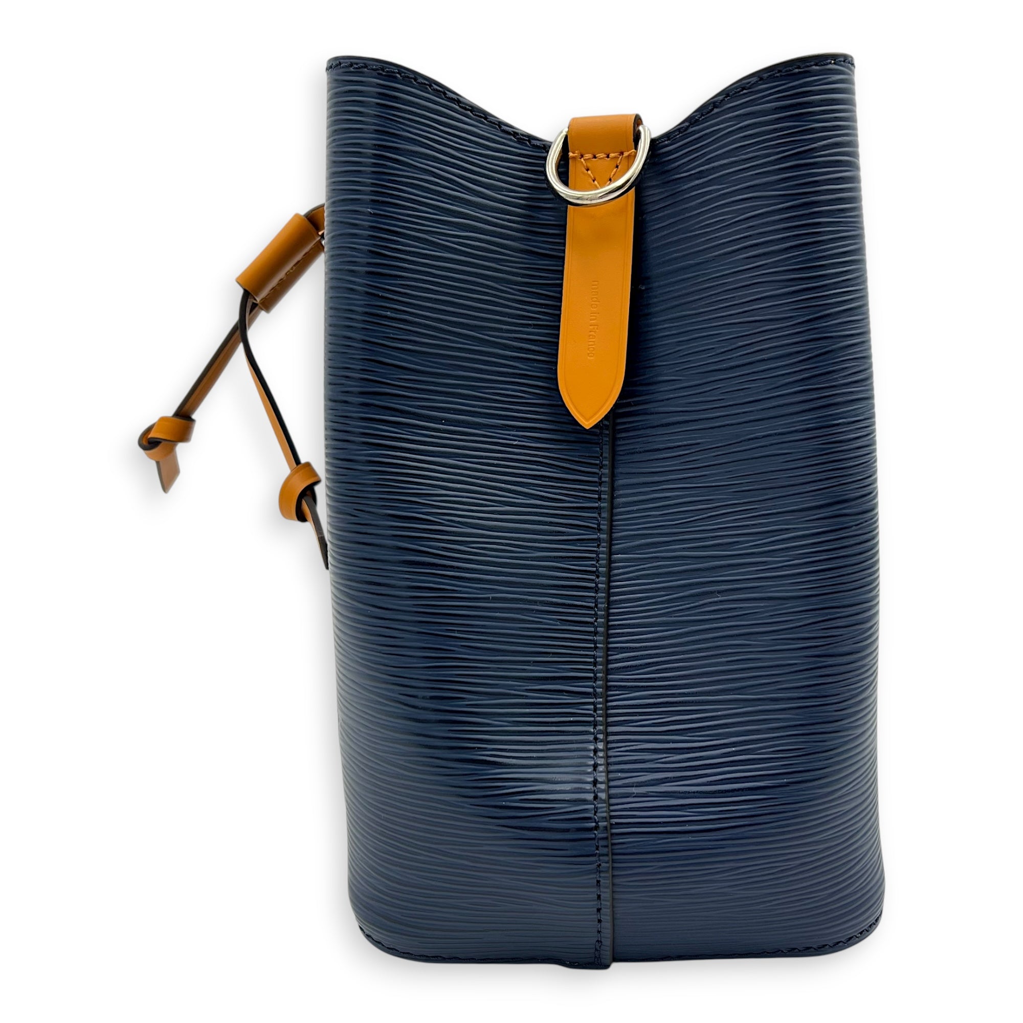 NeoNoe BB Blue Bucket Bag in Epi Leather, Silver hardware