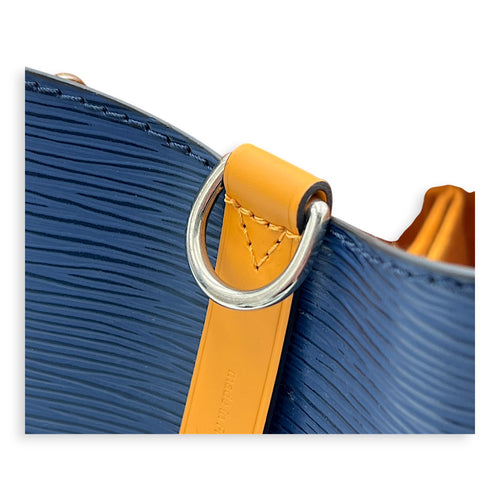 NeoNoe BB Blue Bucket Bag in Epi Leather, Silver hardware