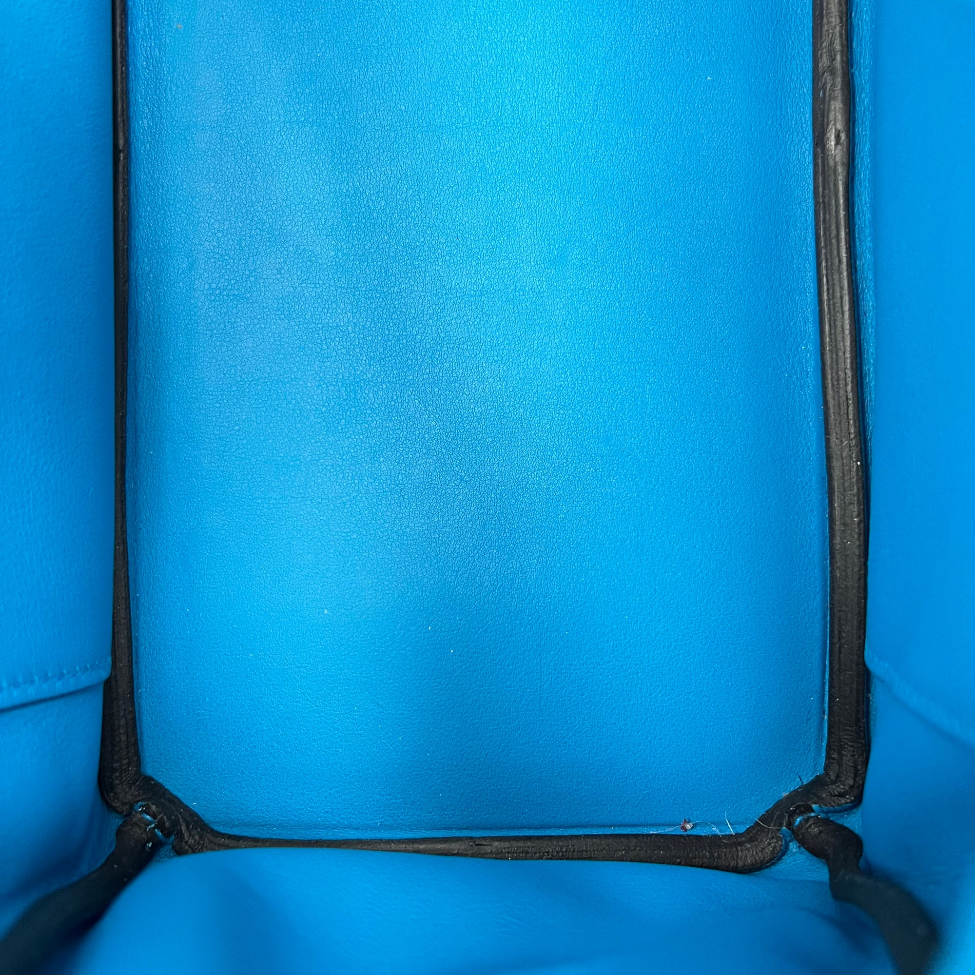 Birkin 25 Blue Zanzibar Top Handle Bag in Swift, Silver hardware