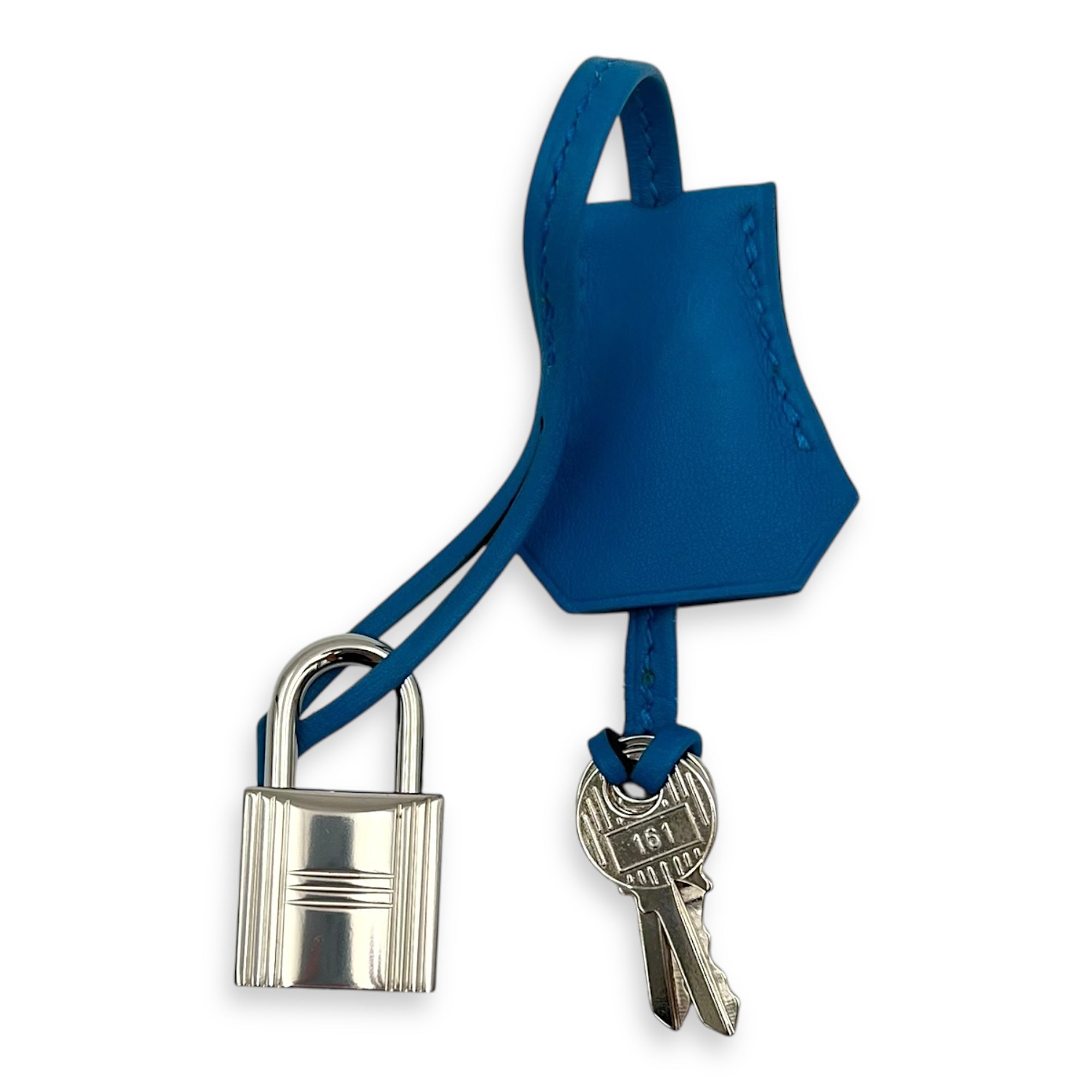 Birkin 25 Blue Zanzibar Top Handle Bag in Swift, Silver hardware