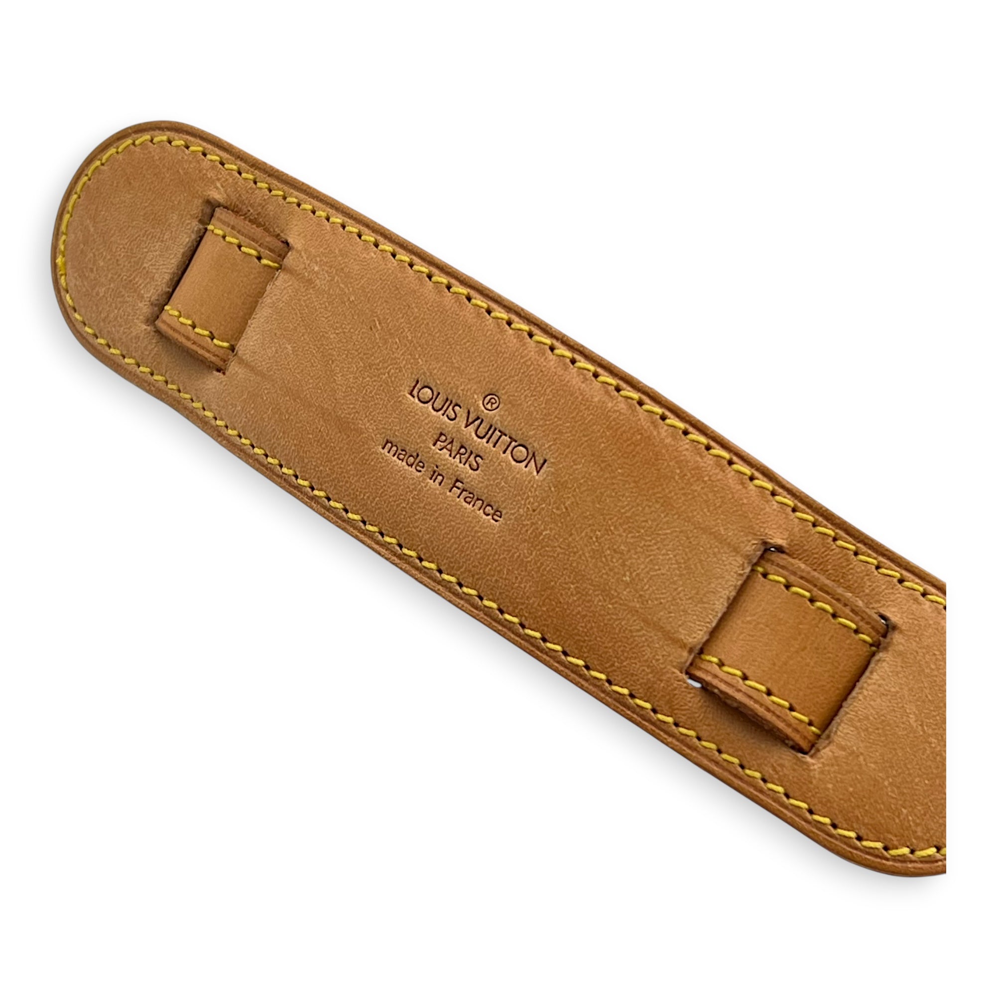 Saumur Crossbody Bag Brown in Monogram Coated Canvas, Gold hardware