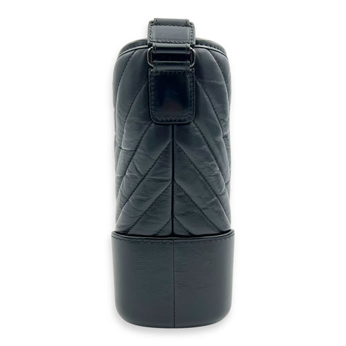 Gabrielle Large Black Shoulder Bag in Calfskin, So Black hardware
