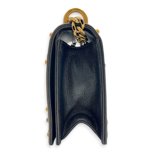 Diorama Shoulder Bag Black in Calfskin, Gold hardware