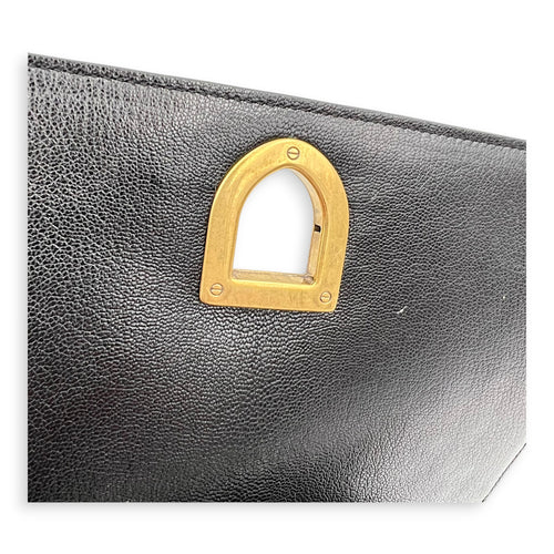 Diorama Shoulder Bag Black in Calfskin, Gold hardware